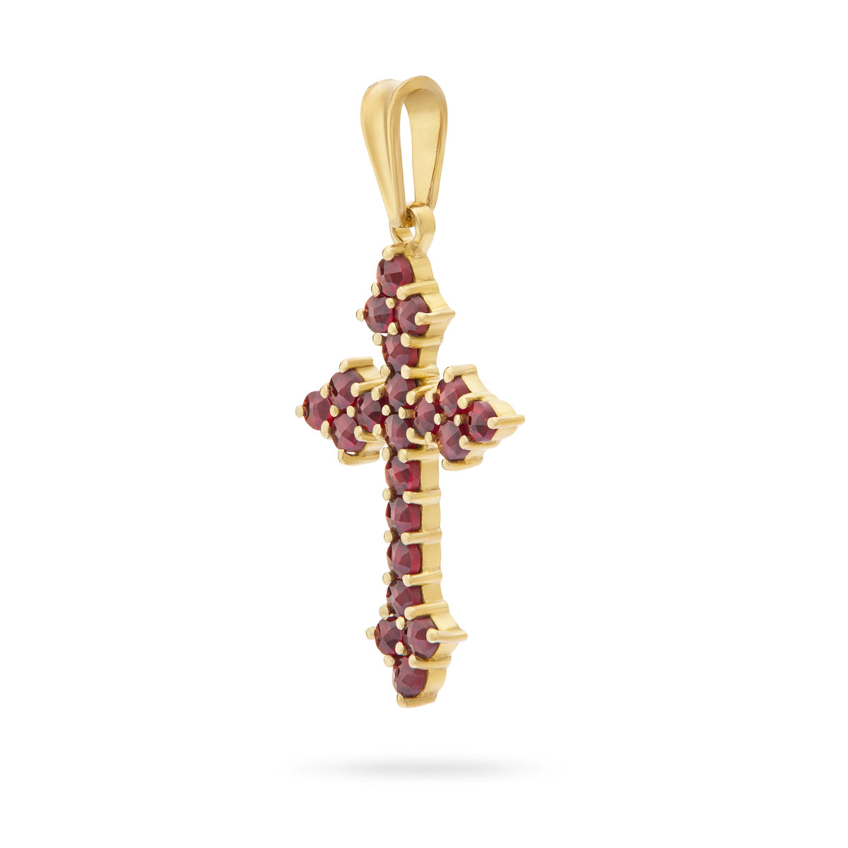 Gold Plated Trefoil Grenade Cross