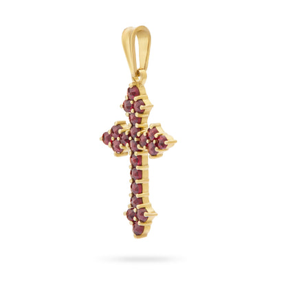 Gold Plated Trefoil Grenade Cross