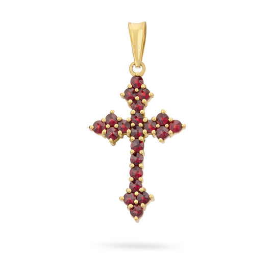 Gold Plated Trefoil Grenade Cross