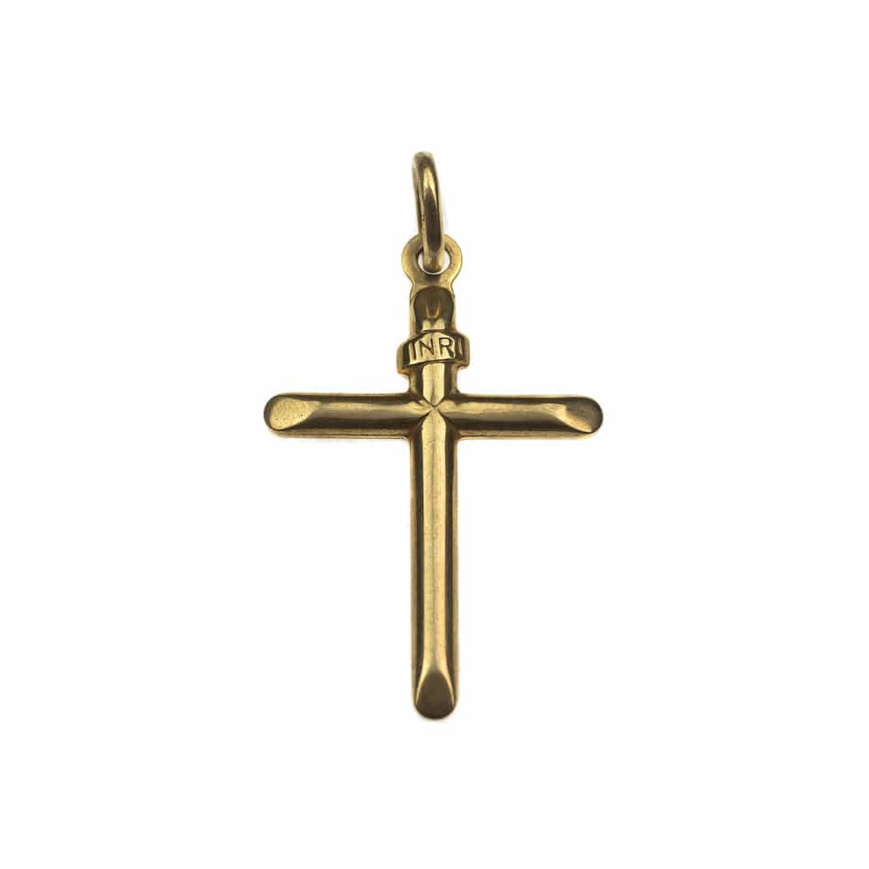 Gold Plated Tube Cross