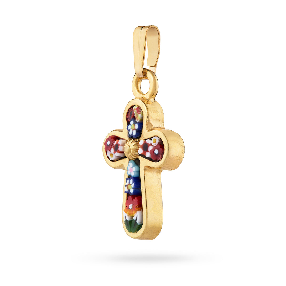 Gold-tone Metal Micromosaic Cross