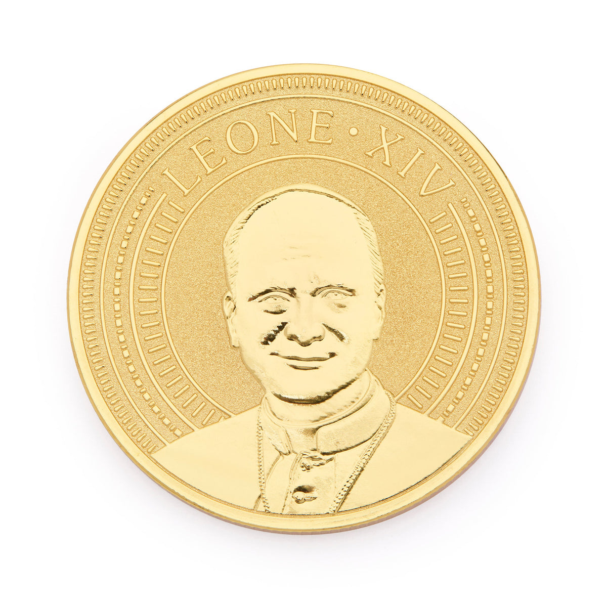 Gold-tone Pope Leo XIV Commemorative Coin – Exclusive Edition