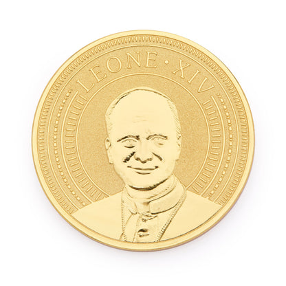 Gold-tone Pope Leo XIV Commemorative Coin – Exclusive Edition