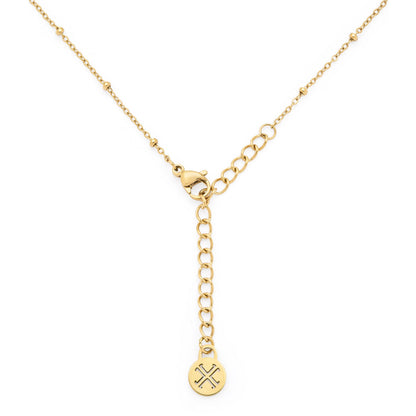 Gold-tone Stainless Steel Necklace with Jubilee 2025 Pendant