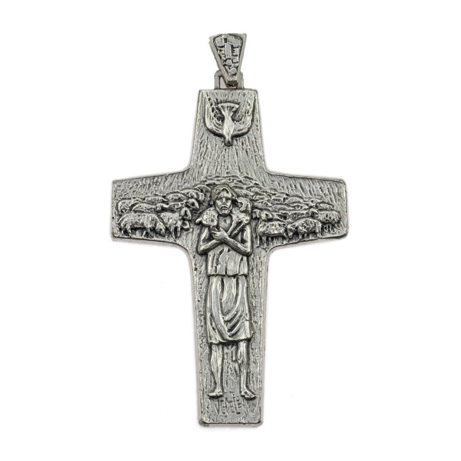Good Shepherd Pope Francis Cross 3,94"