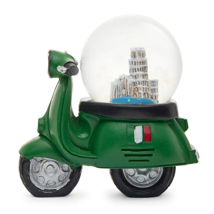 Green Resin Vespa with Snow Globe