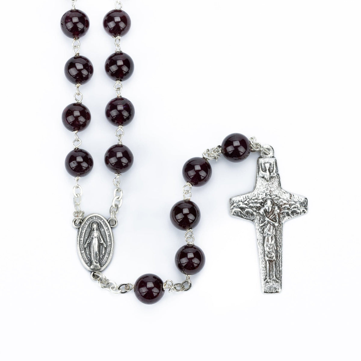 Garnet Sterling Silver Rosary