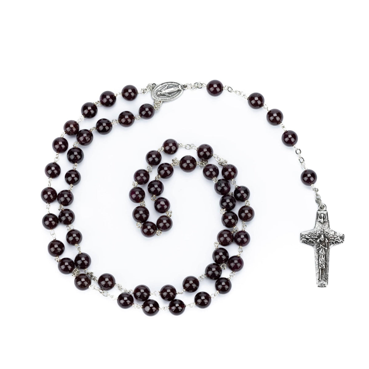 Garnet Sterling Silver Rosary