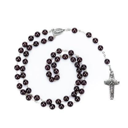 Garnet Sterling Silver Rosary
