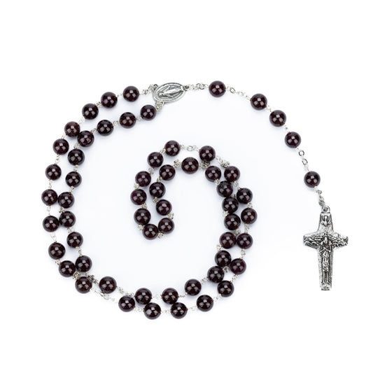 Garnet Sterling Silver Rosary