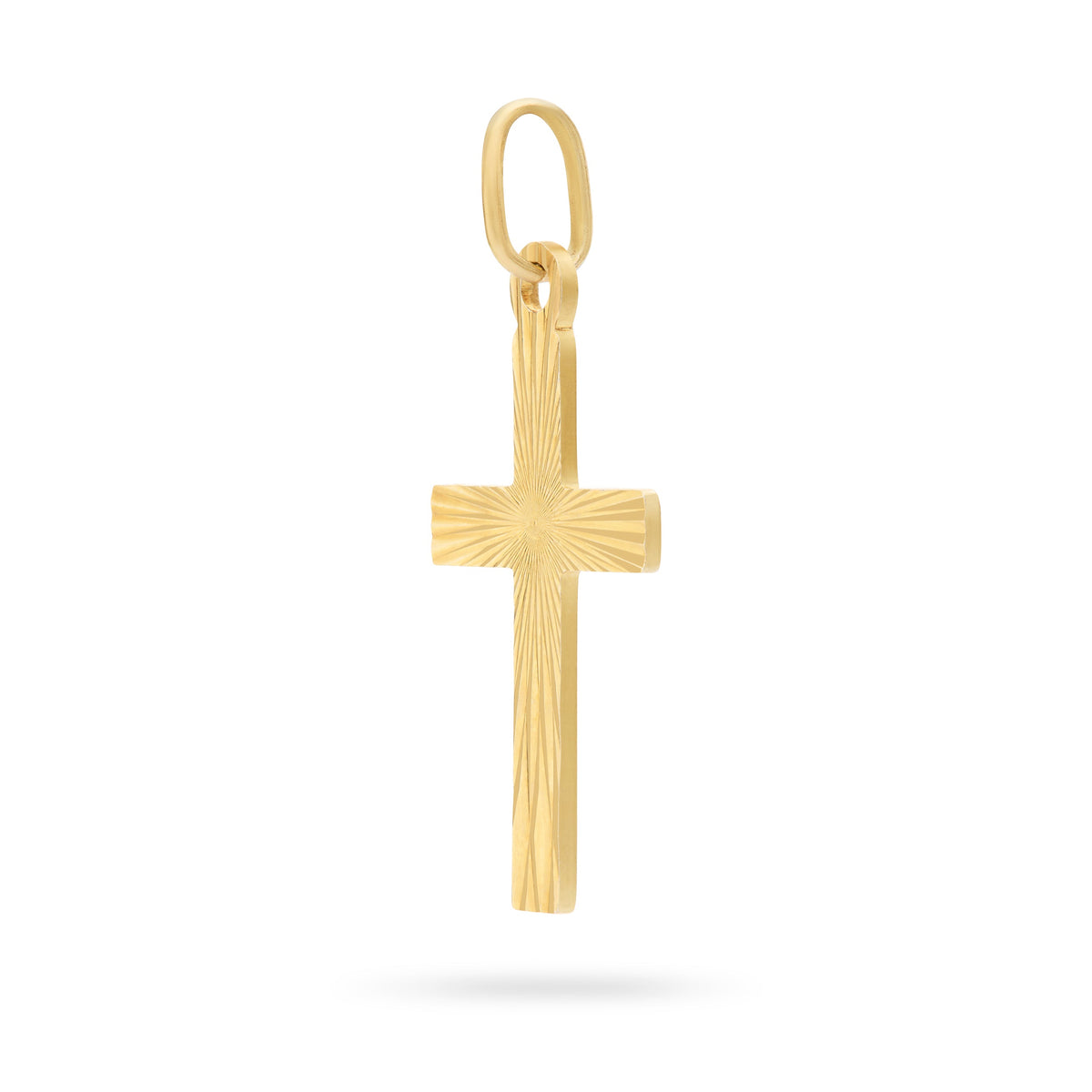 Grooved Gold Plated Cross