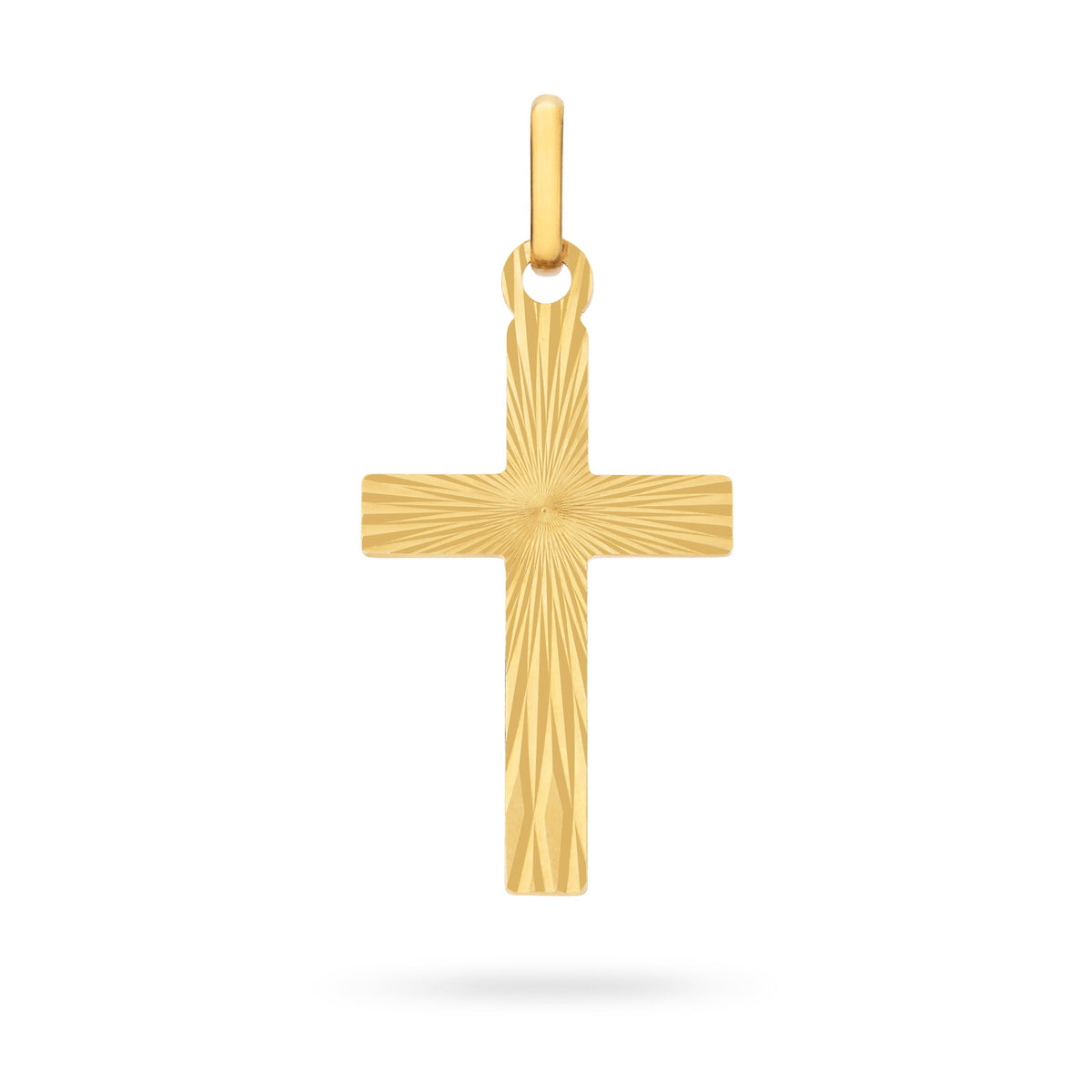 Grooved Gold Plated Cross