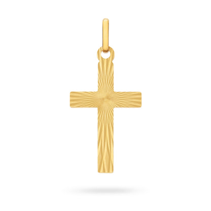 Grooved Gold Plated Cross