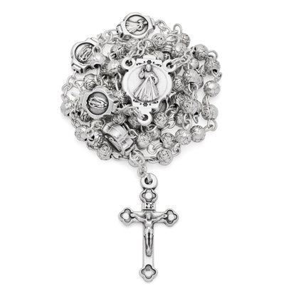 Our Lady of Guadalupe Rosary Case with Rose-shaped Beads Rosary