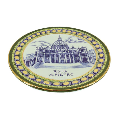 Handmade Decorative Ceramic Plate with St. Peter’s Basilica