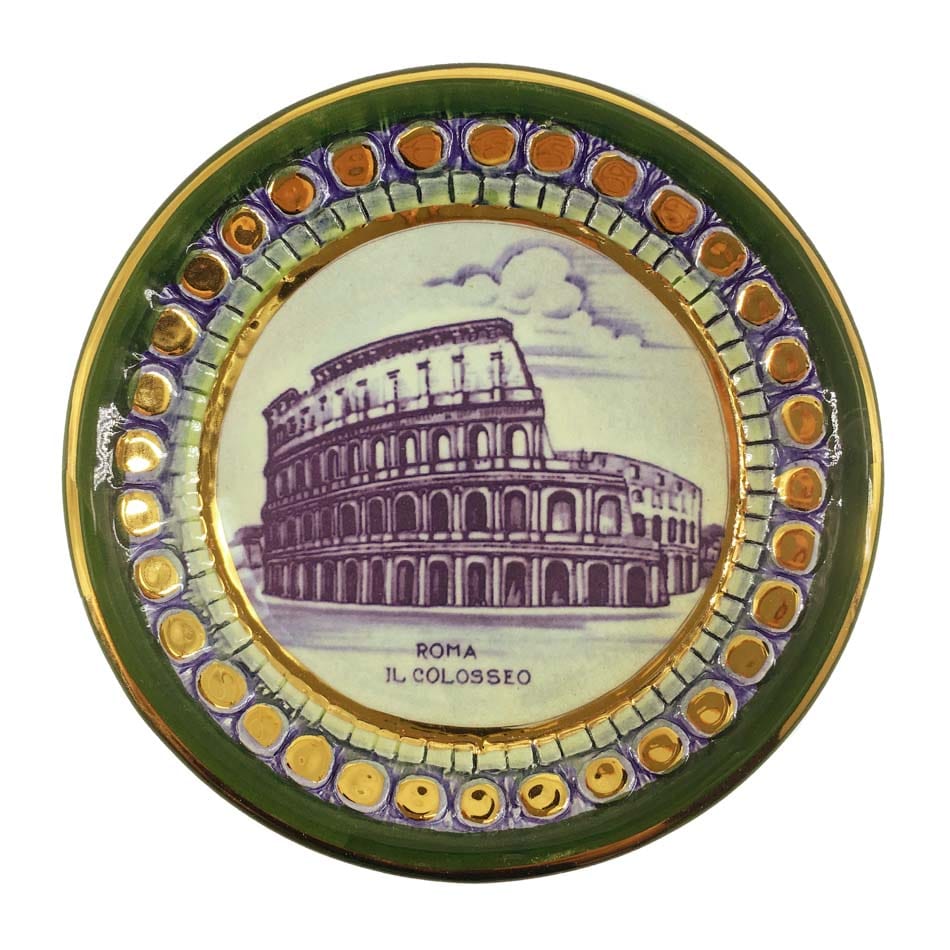 Handmade Ceramic Decorative Plate with the Colosseum
