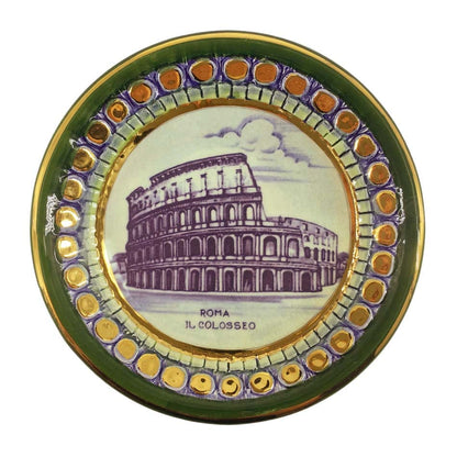 Handmade Ceramic Decorative Plate with the Colosseum