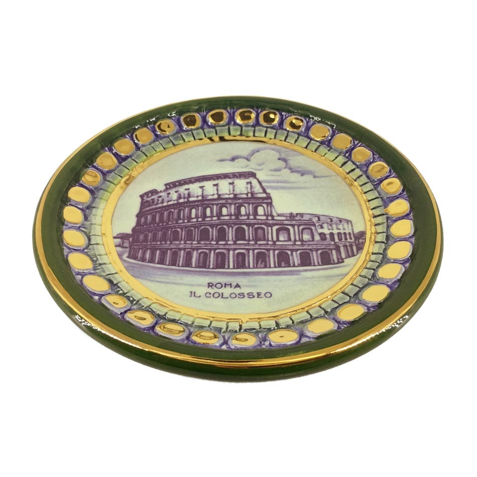 Handmade Ceramic Decorative Plate with the Colosseum