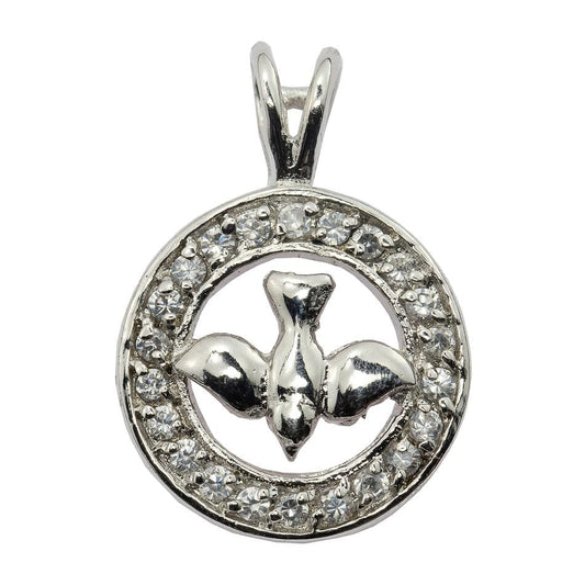 Holy Spirit Charm with Crystal