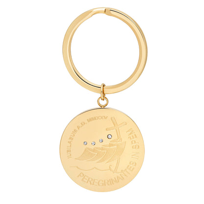 Jubilee 2025 Gold-tone Stainless Steel Keychain