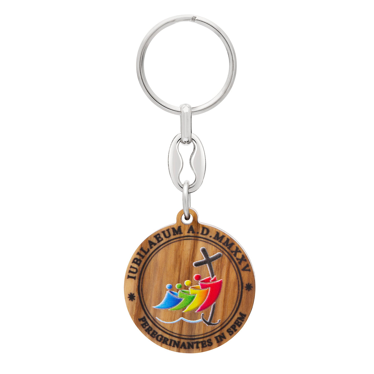 Jubilee 2025 Logo Engraved Wooden Keychain