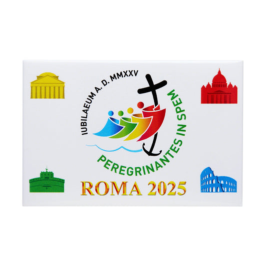 Jubilee 2025 Logo Magnet with Rome's Monuments
