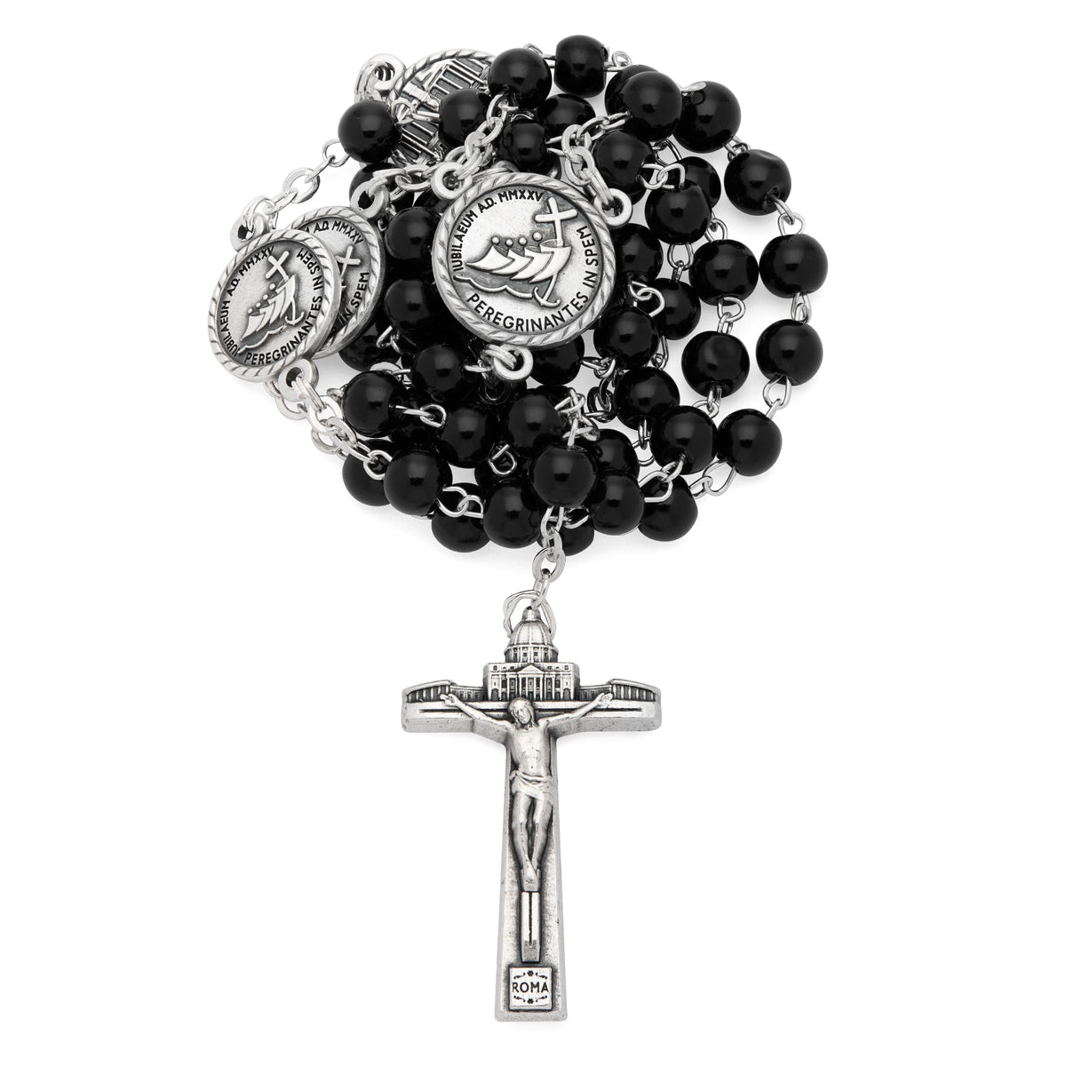 Jubilee 2025 Rosary with Black Beads