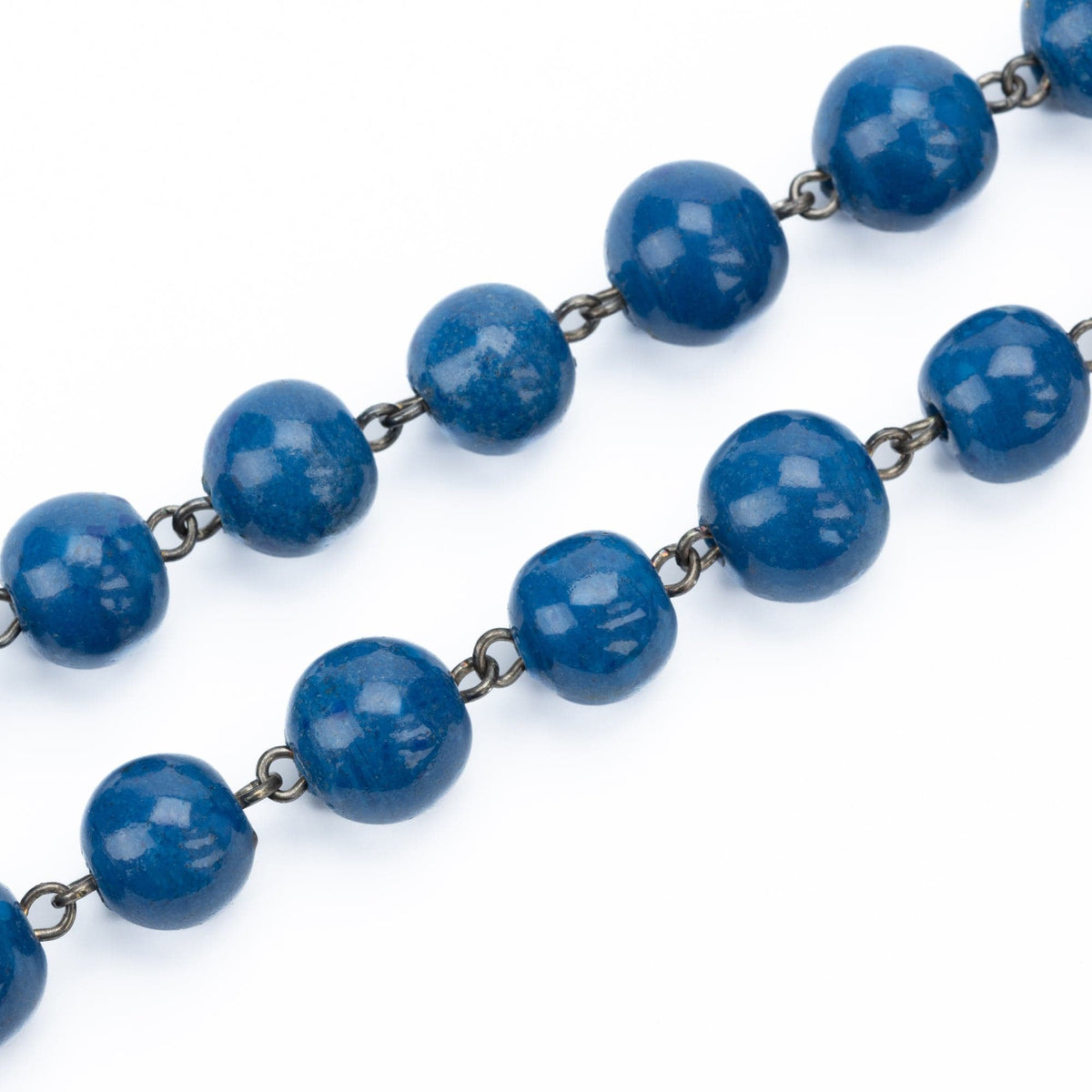 LAPIS SILVER ROSARY