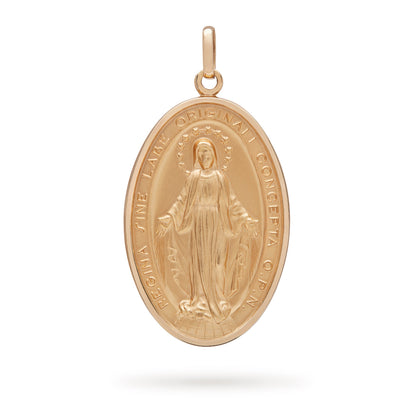 Large Yellow Gold Miraculous Medal