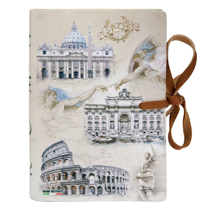 Leather Notebook featuring Rome's Symbols