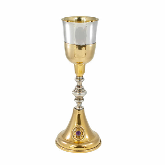 Liturgical Chalice Bicolor Brass