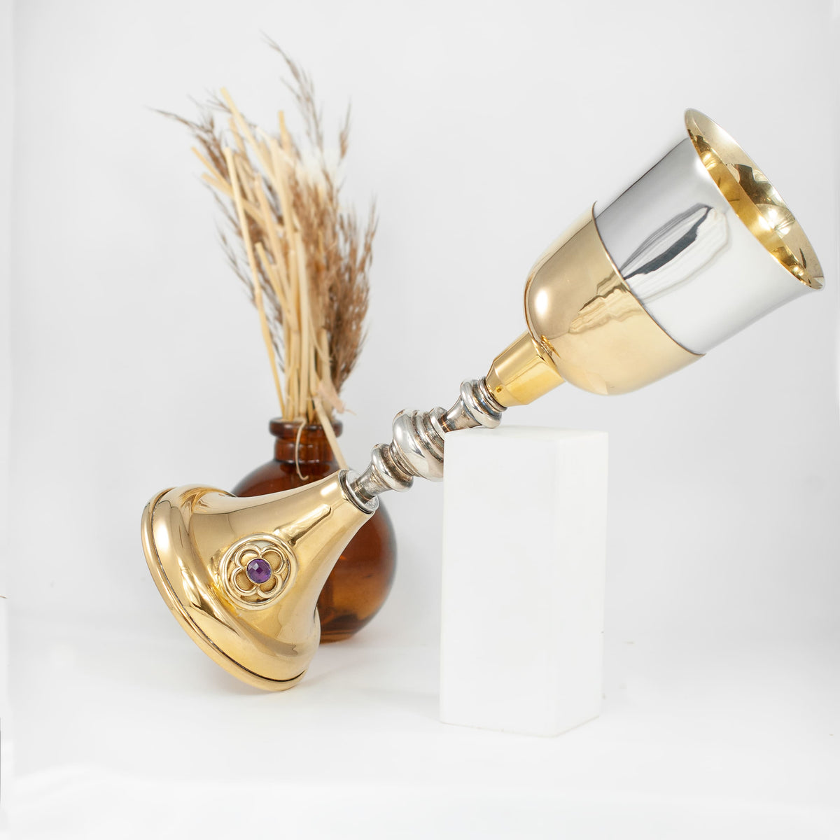 Liturgical Chalice Bicolor Brass