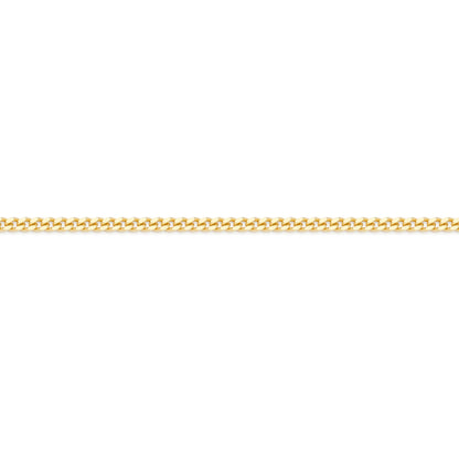 Long Yellow Gold Curb Chain Necklace