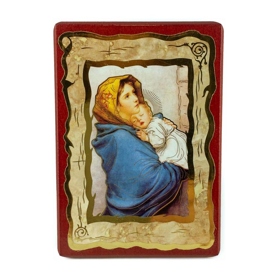 Wooden Picture of the Madonnina of Ferruzzi