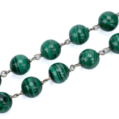 Malachite Sterling Silver Rosary