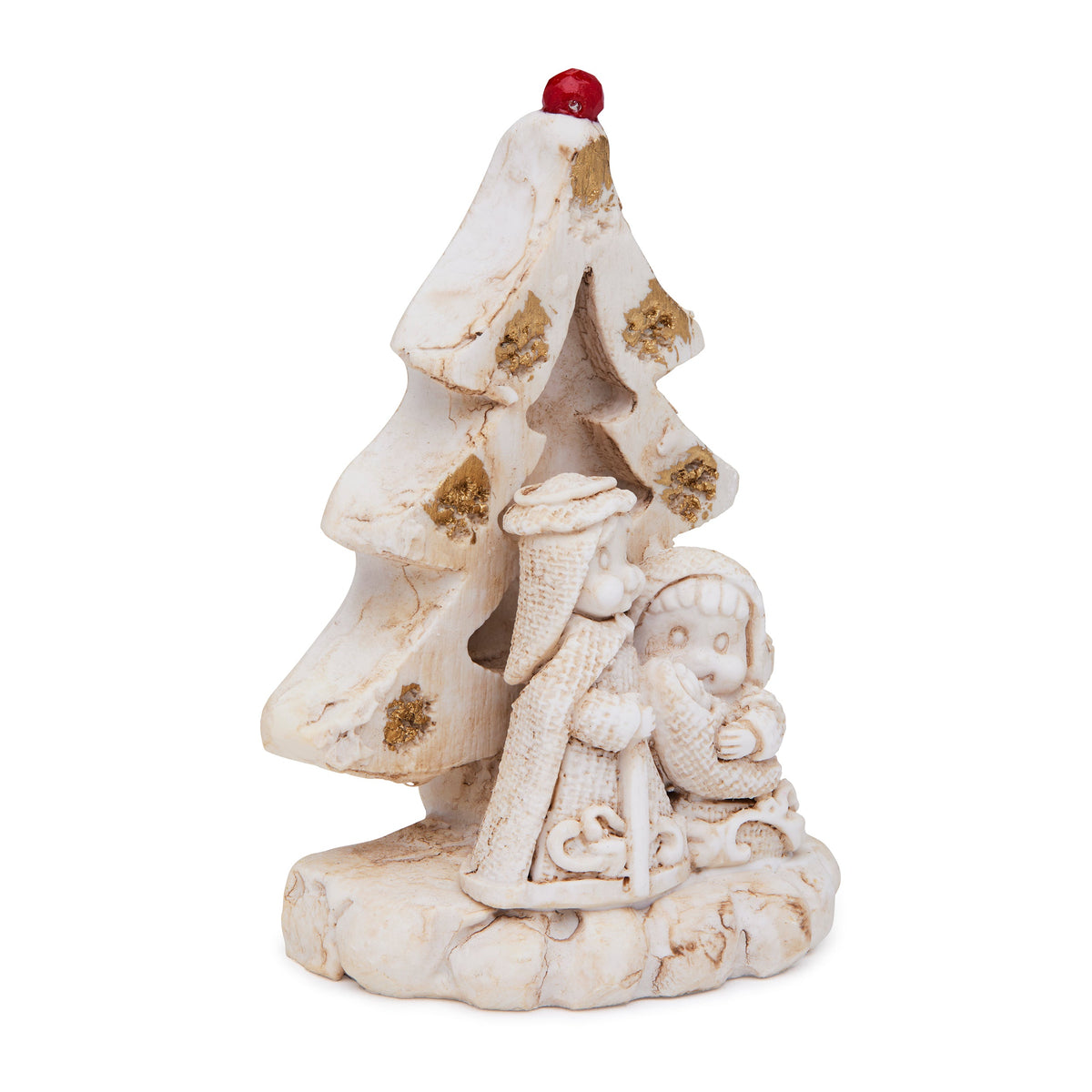 Marble Dust Nativity Scene with Christmas Tree