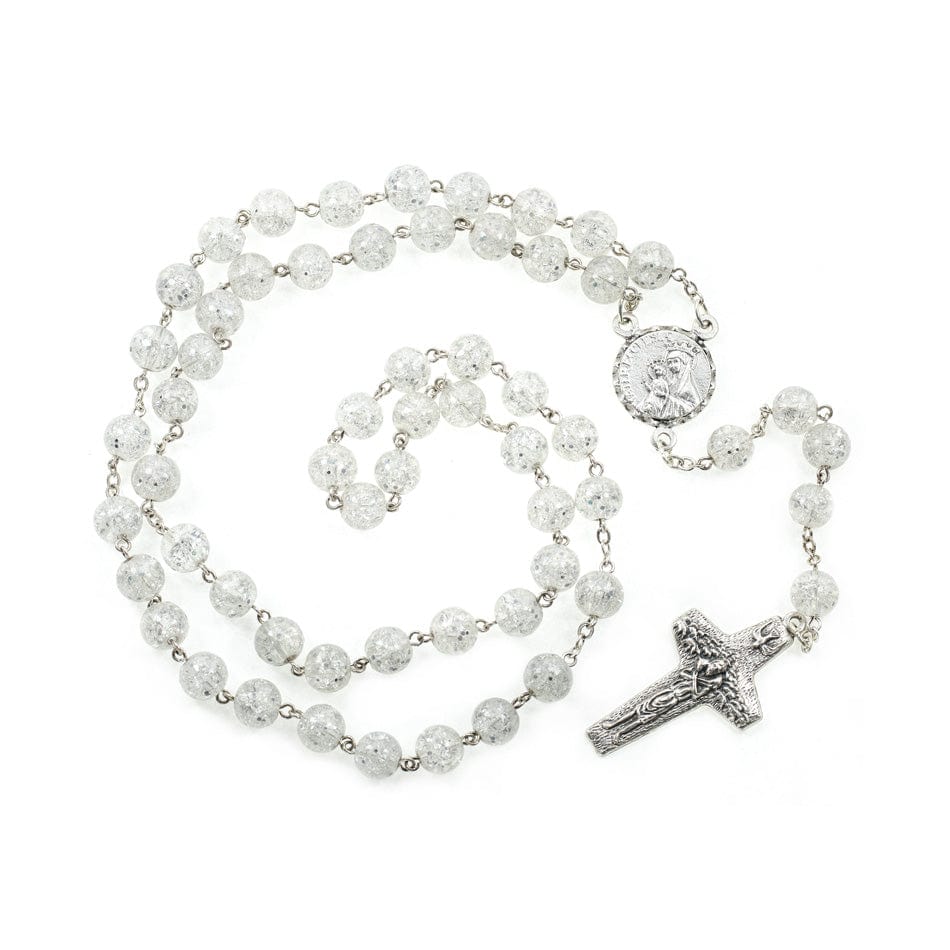 Mater Ecclesiae Glitter Glass Rosary
