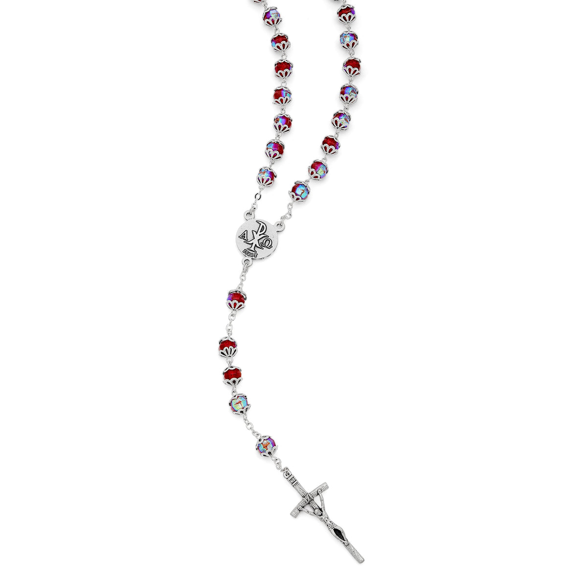 Mater Ecclesiae Red Rosary Faceted Beads