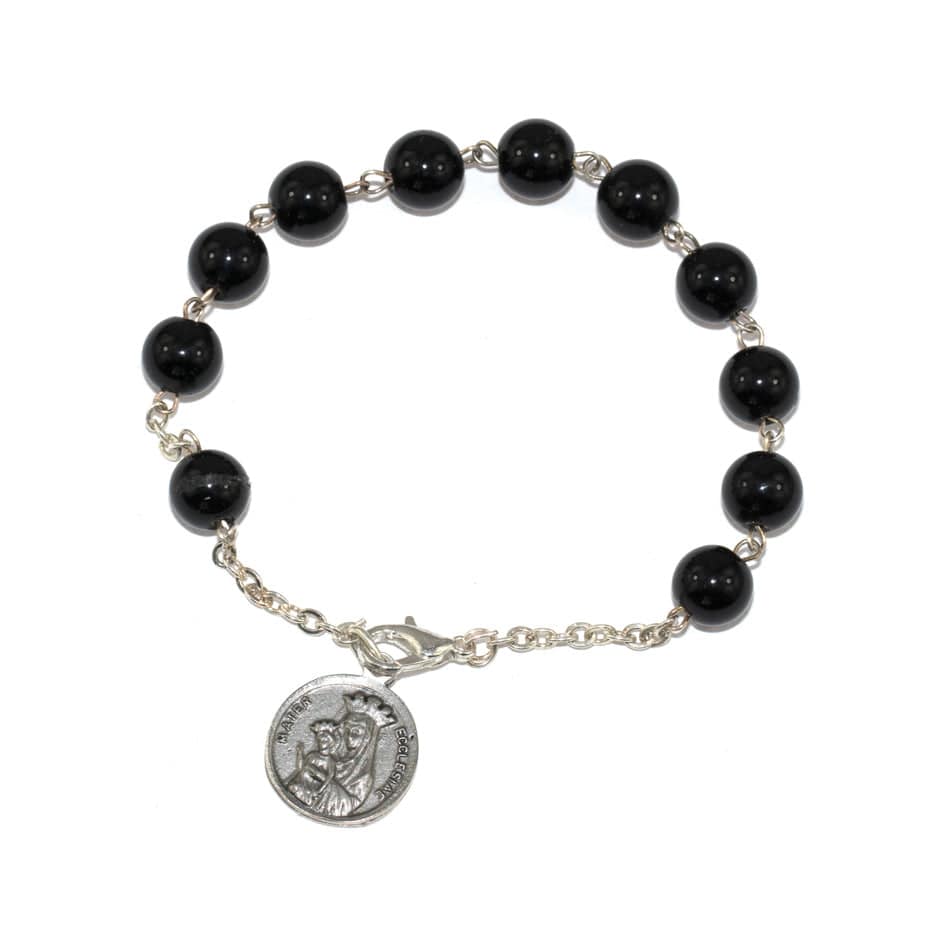 Mater Ecclesiae Rosary Bracelet in Onyx