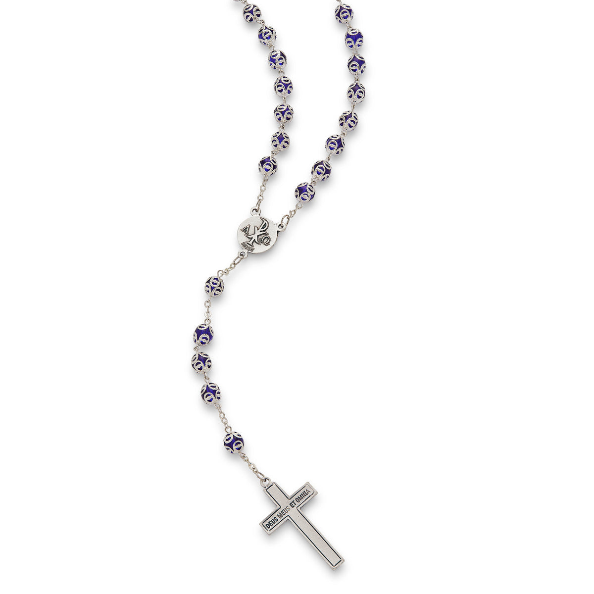 Mater Ecclesiae Rosary in Blue Capped Beads
