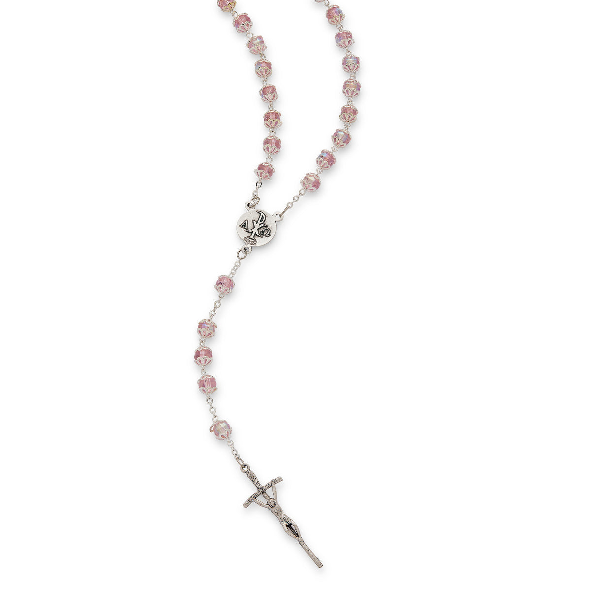 Mater Ecclesiae Rosary in Decorated Caps Beads