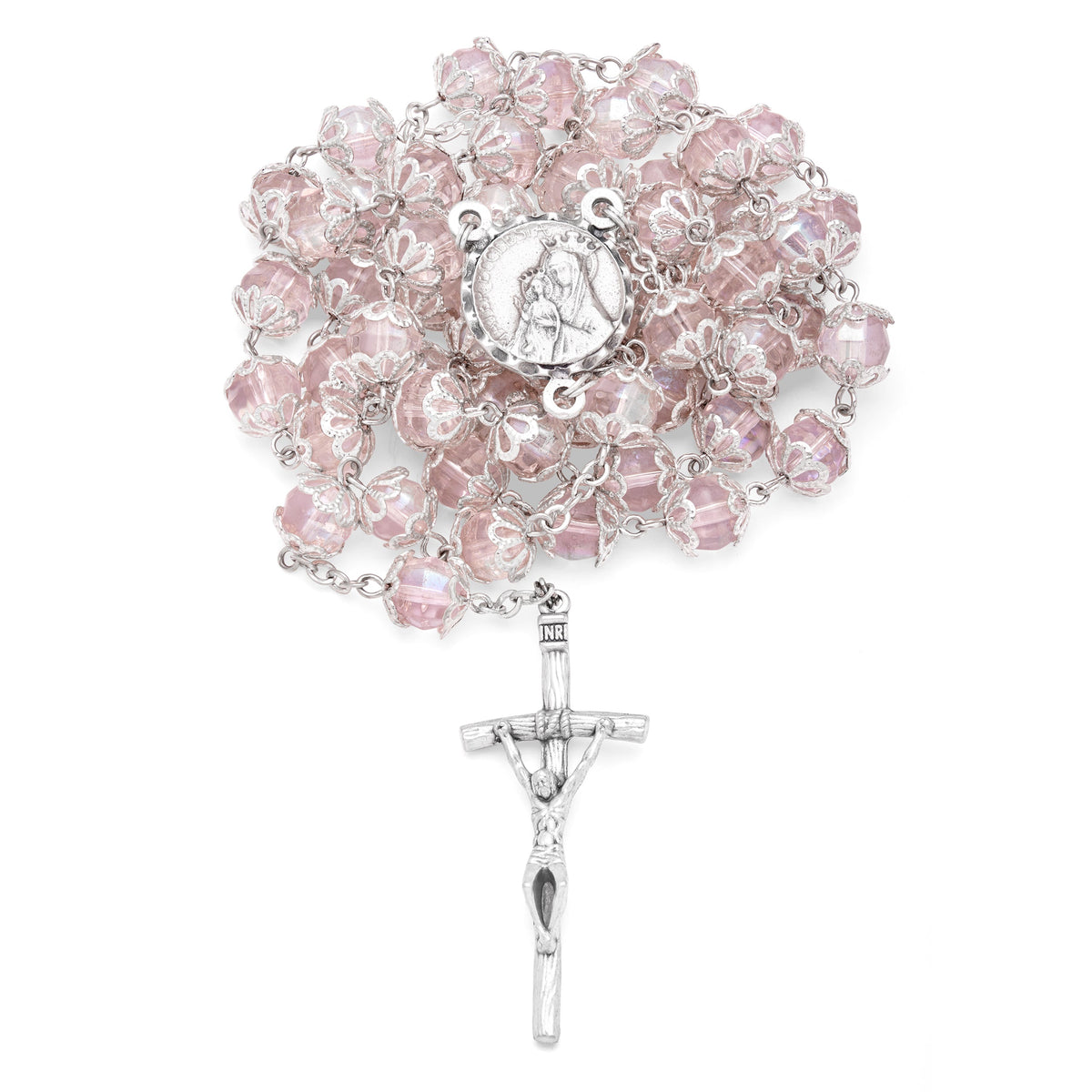 Mater Ecclesiae Rosary in Decorated Caps Beads