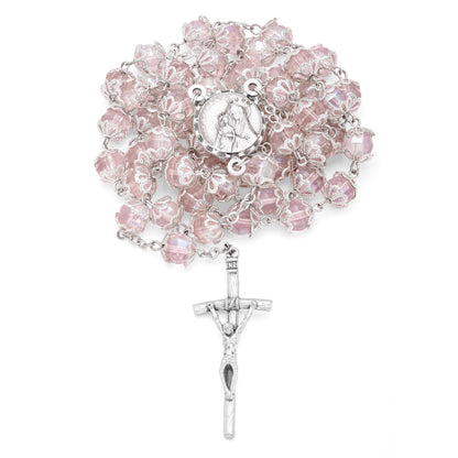 Mater Ecclesiae Rosary in Decorated Caps Beads