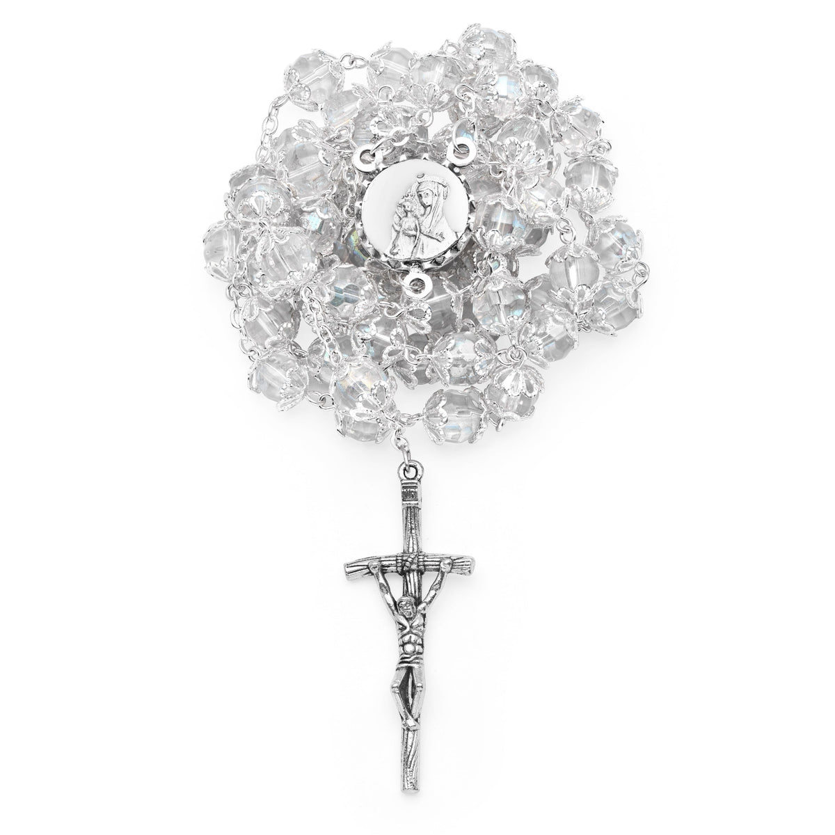 Mater Ecclesiae Rosary in Transparent Beads