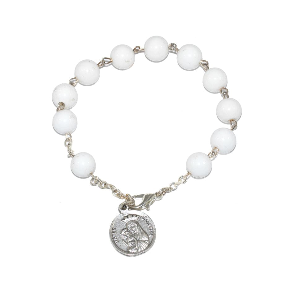 Mater Ecclesiae Virgin  Rosary Bracelet in Seashell