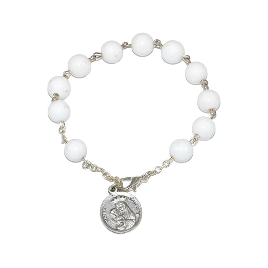 Mater Ecclesiae Virgin  Rosary Bracelet in Seashell