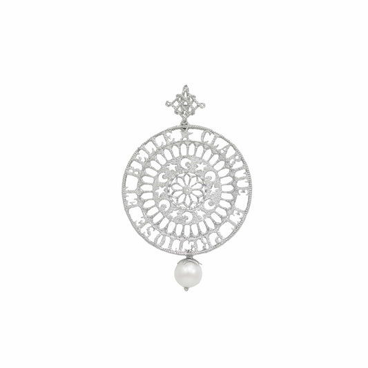 Medallion with Pearl 'A Canticle of the Creatures' Sterling Silver