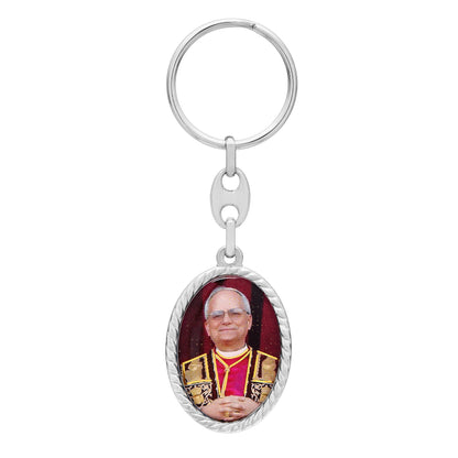 Metal Keychain Featuring Pope Leo XIV