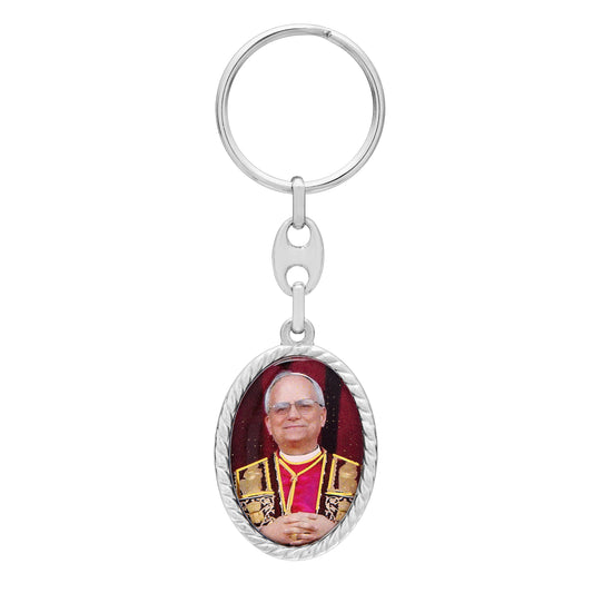 Metal Keychain Featuring Pope Leo XIV