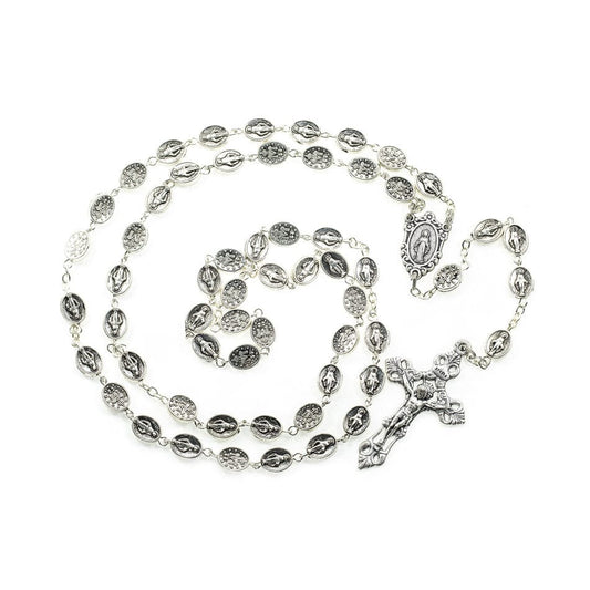 Metal rosary effigy of the Miraculous Madonna
